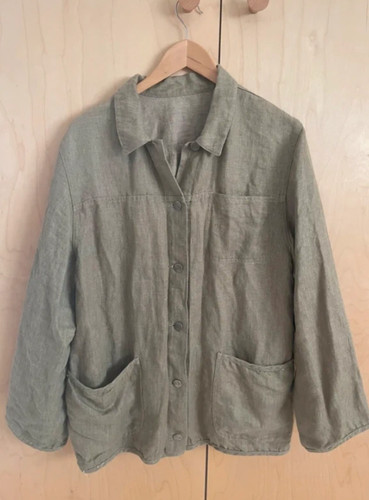 Khaki linen retro - khaki, french