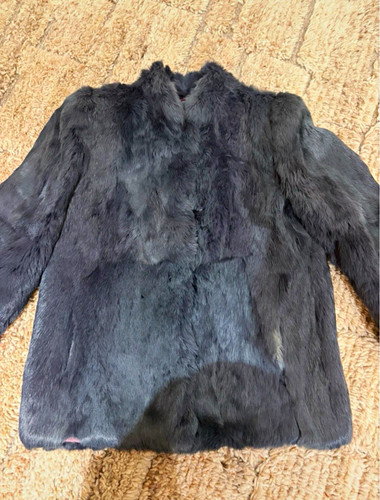 Women grey fur jacket size - fur,