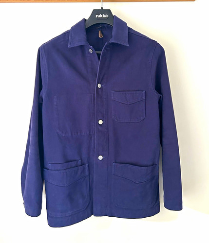 French blue heavy twill - twill, cotton
